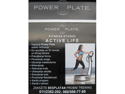 POWER PLATE FITNESS STUDIO ACTIVE LIFE Power plate Beograd - Slika 6