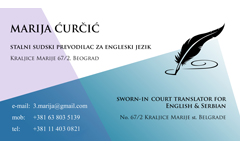 MARIJA CURCIC ENGLISH LANGUAGE COURT INTERPRETER