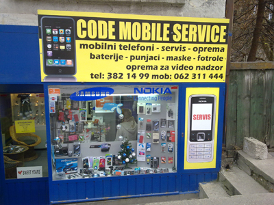 CODE MOBILE SERVICE - SERVIS MOBILNIH TELEFONA Servisi mobilnih telefona Beograd
