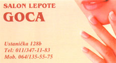 BEAUTY SALON GOCA - SUMICE - Manicures, pedicurists Beograd - Photo logo 