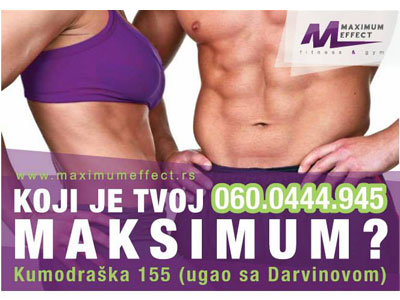 MAXIMUM EFFECT Teretane, fitness Beograd