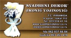 SVADBENI DEKOR IKONIĆ VOJINOVIĆ - Украшения, декоративные предметы Beograd - Фото logo 